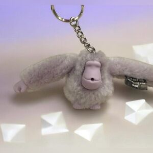 Kipling Medium Gorilla Monkey Keychain- Light Lavender